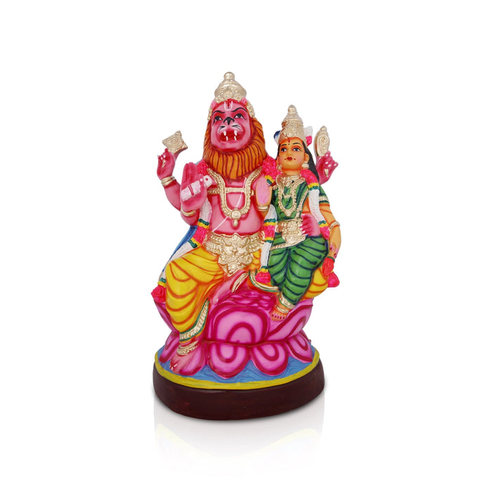 Lakshmi Narasimhar Paper Mache Golu Bommai - 22 x 11 Inches | Giri Golu Doll/ Navaratri Golu Bomma/Gombe/Bommai