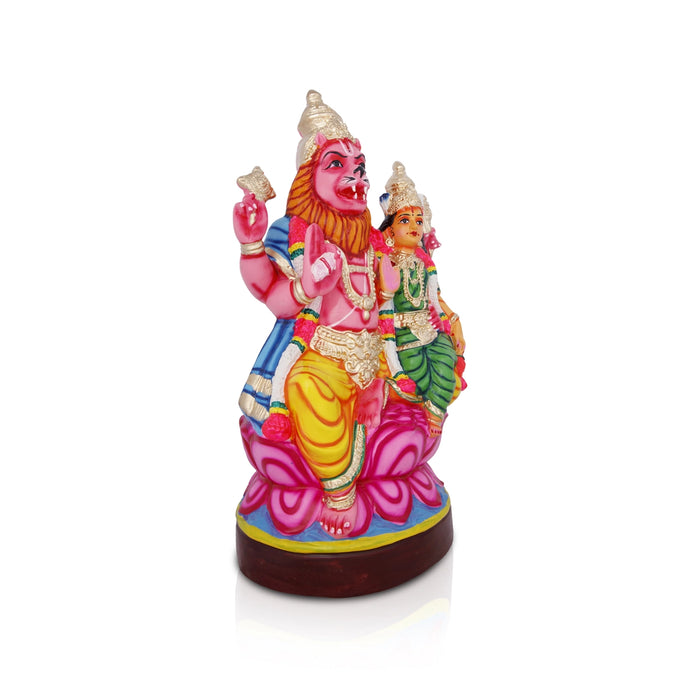 Lakshmi Narasimhar Paper Mache Golu Bommai - 22 x 11 Inches | Giri Golu Doll/ Navaratri Golu Bomma/Gombe/Bommai