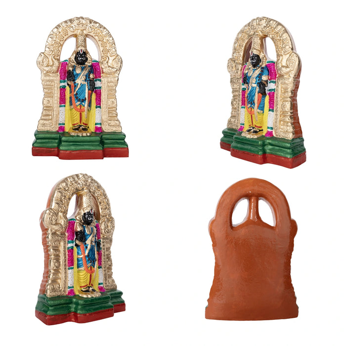Parthasarathy Perumal Thayar Clay Golu Bommai Set - 12 X 8 Inches | Navaratri Golu Gombe/ Giri Golu Doll