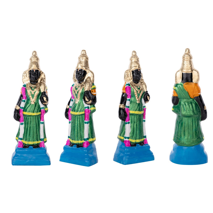 Parthasarathy Perumal Thayar Clay Golu Bommai Set - 12 X 8 Inches | Navaratri Golu Gombe/ Giri Golu Doll