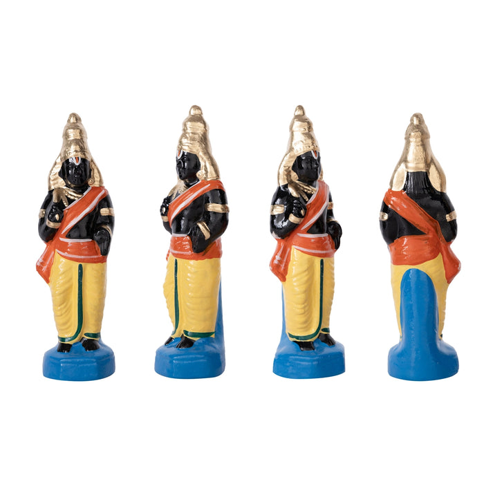 Parthasarathy Perumal Thayar Clay Golu Bommai Set - 12 X 8 Inches | Navaratri Golu Gombe/ Giri Golu Doll