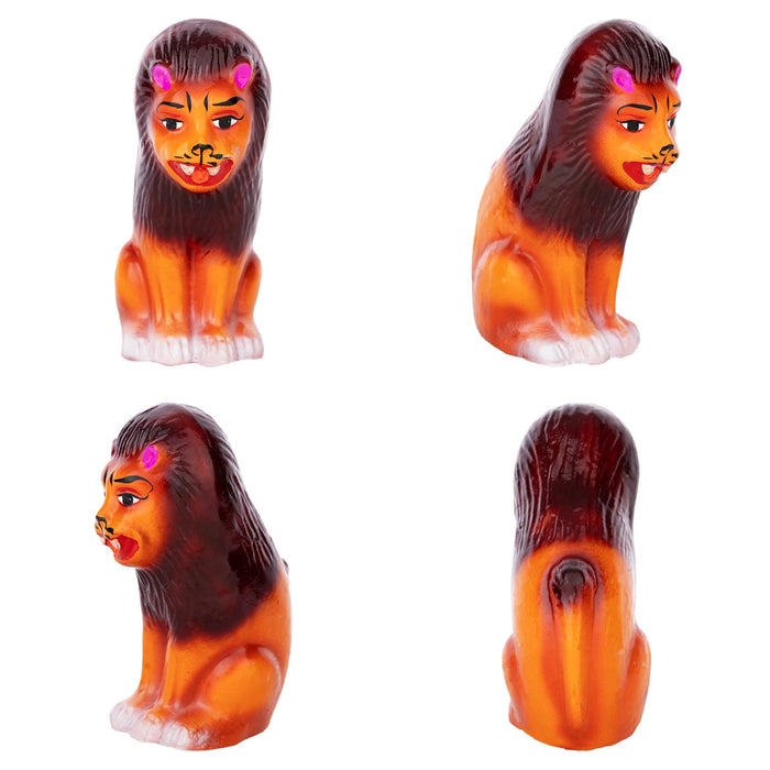 Lion King Story Clay Golu Bommai Set - 6.5 X 3 Inches | Giri Golu Doll/ Navaratri Gombe/ Navratri Decor