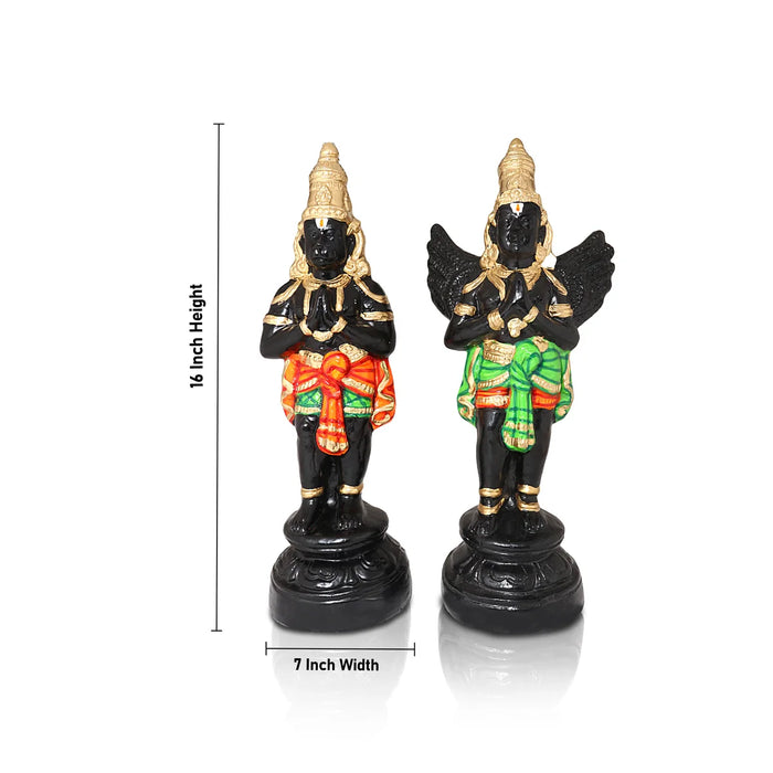 Garudan & Hanuman Paper Mache Golu Bommai Pair - 16 Inches | Giri Golu Doll/ Navaratri Golu Bomma/Gombe/Bommai