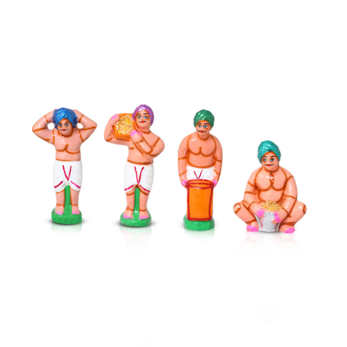 Agriculture Clay Golu Bommai Set - 7 x 7 Inches | Giri Golu Doll/ Navaratri Golu Bomma/Gombe/Bommai
