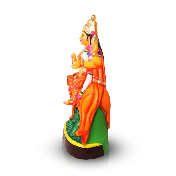 Simhavahini Durga Paper Mache Golu Bommai - 20 Inches | Giri Golu Doll/ Navaratri Golu Bomma/Gombe/Bommai