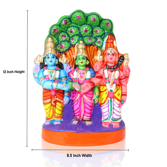 Meenakshi Kalyanam Paper Mache Golu Bommai Set - 12 Inches | Giri Golu Doll/ Navaratri Golu Bomma/Gombe/Bommai