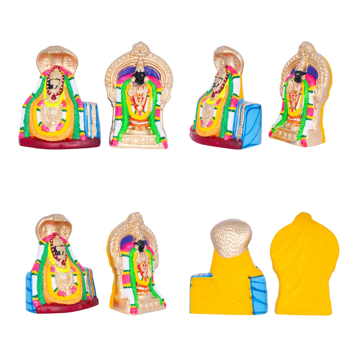 Shiv Pancha Bootha Sthalam Paper Mache Golu Bommai Pair - 10 X 8 Inches | Giri Golu Doll/ Navaratri Gombe