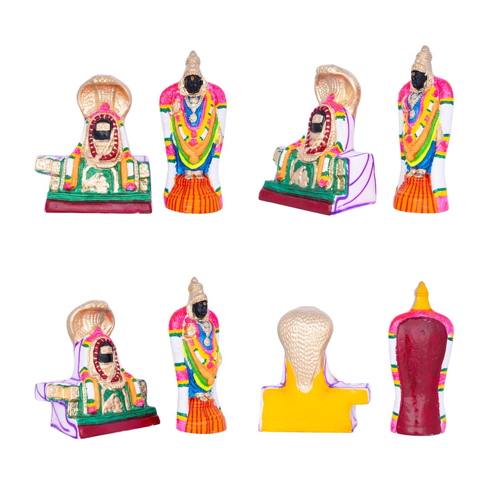 Shiv Pancha Bootha Sthalam Paper Mache Golu Bommai Pair - 10 X 8 Inches | Giri Golu Doll/ Navaratri Gombe