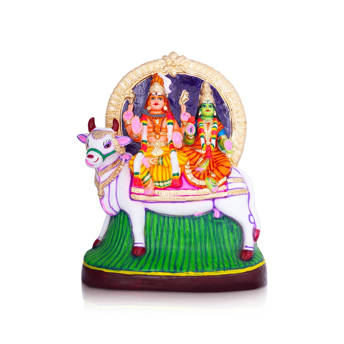Rishaba Vahanam Paper Mache Golu Bommai - 19 X 15 Inches | Navaratri Golu Gombe/Giri Golu Doll/ Navratri Decor