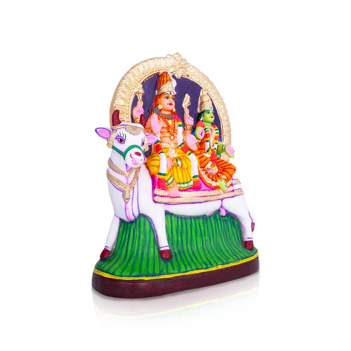 Rishaba Vahanam Paper Mache Golu Bommai - 19 X 15 Inches | Navaratri Golu Gombe/Giri Golu Doll/ Navratri Decor