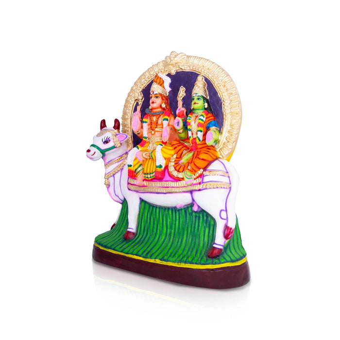 Rishaba Vahanam Paper Mache Golu Bommai - 19 X 15 Inches | Navaratri Golu Gombe/Giri Golu Doll/ Navratri Decor