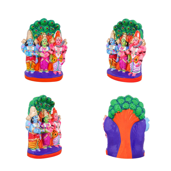 Meenakshi Kalyanam Clay Golu Bommai Set - 10 x 8 Inches | Giri Golu Doll/ Navaratri Golu Bomma/ Gombe/ Bommai