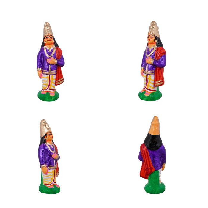 Meenakshi Kalyanam Clay Golu Bommai Set - 10 x 8 Inches | Giri Golu Doll/ Navaratri Golu Bomma/ Gombe/ Bommai