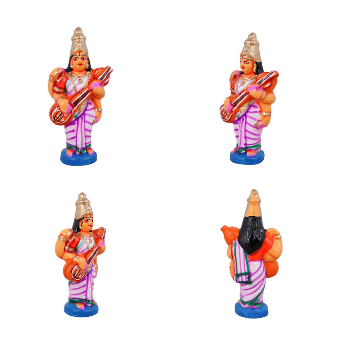 Meenakshi Kalyanam Clay Golu Bommai Set - 10 x 8 Inches | Giri Golu Doll/ Navaratri Golu Bomma/ Gombe/ Bommai