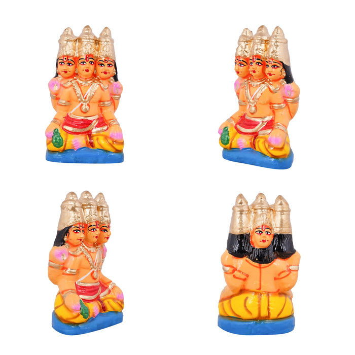 Meenakshi Kalyanam Clay Golu Bommai Set - 10 x 8 Inches | Giri Golu Doll/ Navaratri Golu Bomma/ Gombe/ Bommai