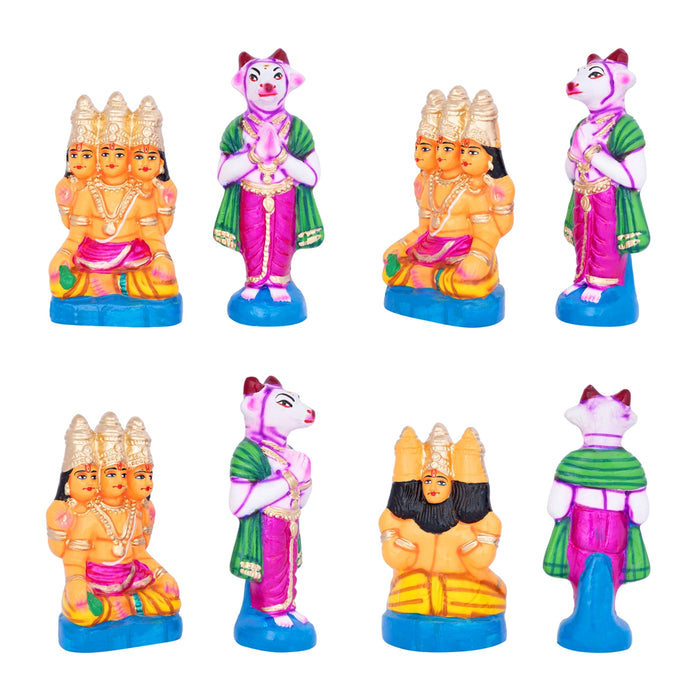Meenakshi Kalyanam Paper Mache Golu Bommai Set- 11 X 8 Inches | Navaratri Golu Gombe/Giri Golu Doll/Navratri Decor