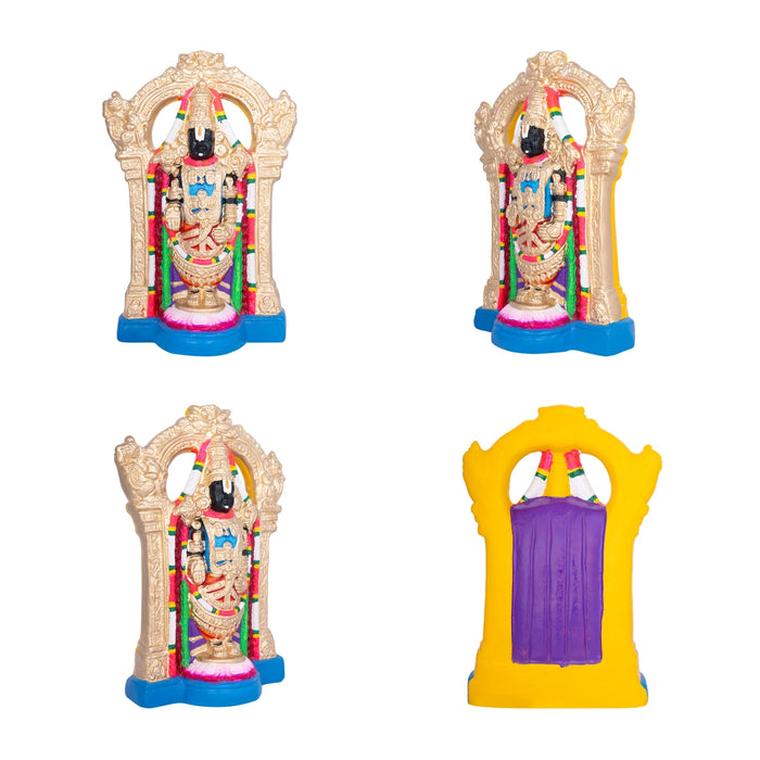 Perumal Thayar Paper Mache Golu Bommai Pair- 15 X 10 Inches | Navaratri Golu Gombe/Giri Golu Doll/Navratri Decor
