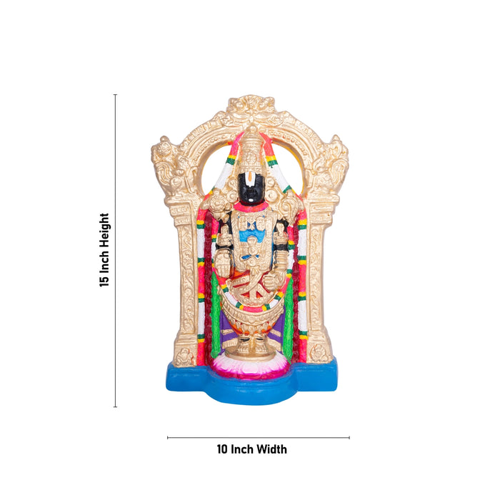 Perumal Thayar Paper Mache Golu Bommai Pair- 15 X 10 Inches | Navaratri Golu Gombe/Giri Golu Doll/Navratri Decor