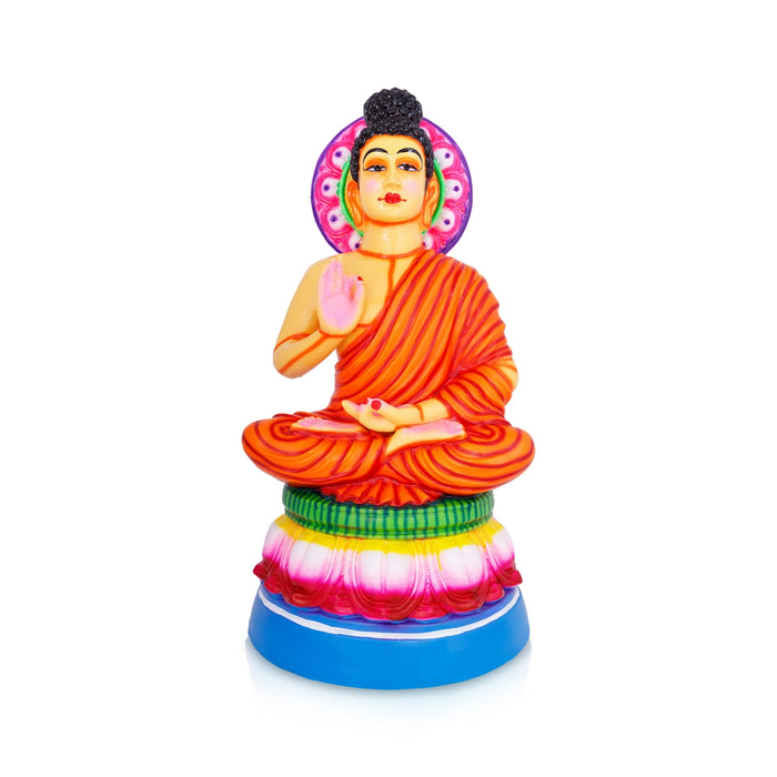 Buddha Statue Paper Mache Golu Bommai- 21 X 10.5 Inches | Navaratri Golu Gombe/ Giri Golu Doll/ Navratri Decor