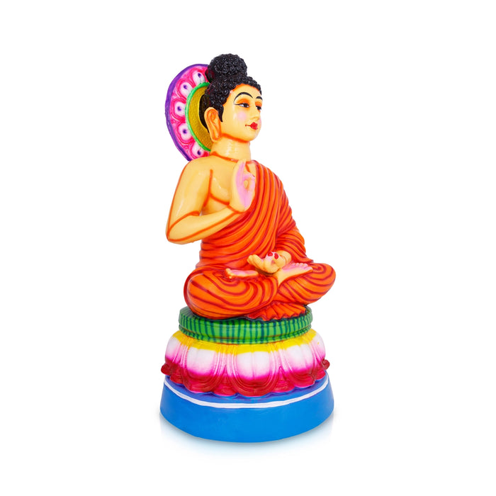 Buddha Statue Paper Mache Golu Bommai- 21 X 10.5 Inches | Navaratri Golu Gombe/ Giri Golu Doll/ Navratri Decor