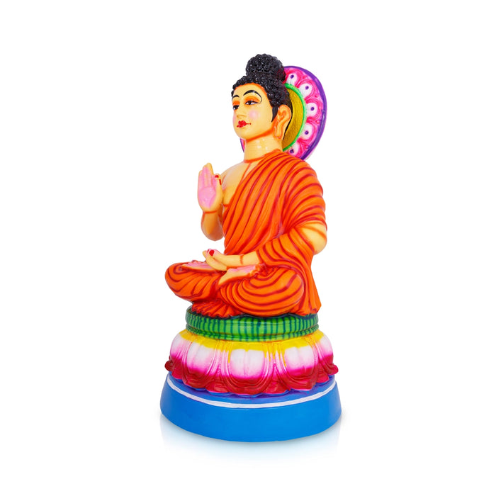 Buddha Statue Paper Mache Golu Bommai- 21 X 10.5 Inches | Navaratri Golu Gombe/ Giri Golu Doll/ Navratri Decor