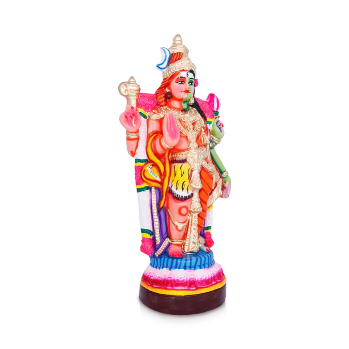 Arthanareeswarar Statue Paper Mache Golu Bommai - 21 X 8 Inches | Navaratri Golu Gombe/ Giri Golu Doll
