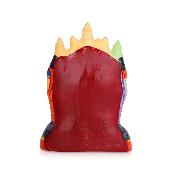 Murugan Valli Deivanai Statue Paper Mache Golu Bommai - 16 X 10 Inches | Navaratri Golu Gombe/ Giri Golu Doll