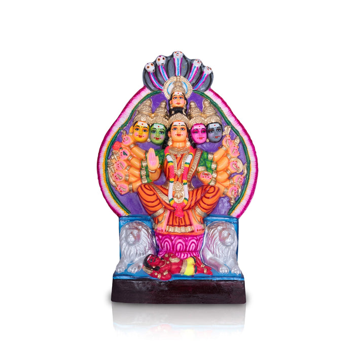 Tripura Bhairavi Paper Mache Golu Bommai- 25 X 17 Inches | Navaratri Golu Gombe/Giri Golu Doll/ Navratri Decor