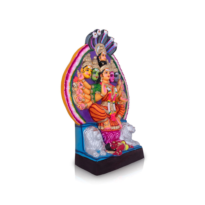 Tripura Bhairavi Paper Mache Golu Bommai- 25 X 17 Inches | Navaratri Golu Gombe/Giri Golu Doll/ Navratri Decor