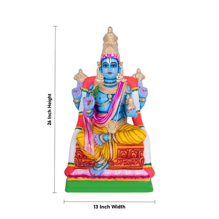 Dhanvantari Murti Paper Mache Golu Bommai- 26 X 13 Inches | Navaratri Golu Gombe/Giri Golu Doll/ Navratri Decor