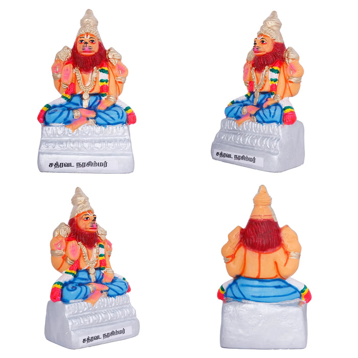 Nava Narasimha Idol Paper Mache Golu Bommai Set- 10 X 6 Inches | Giri Golu Doll/Navaratri Gombe/Navratri Decor