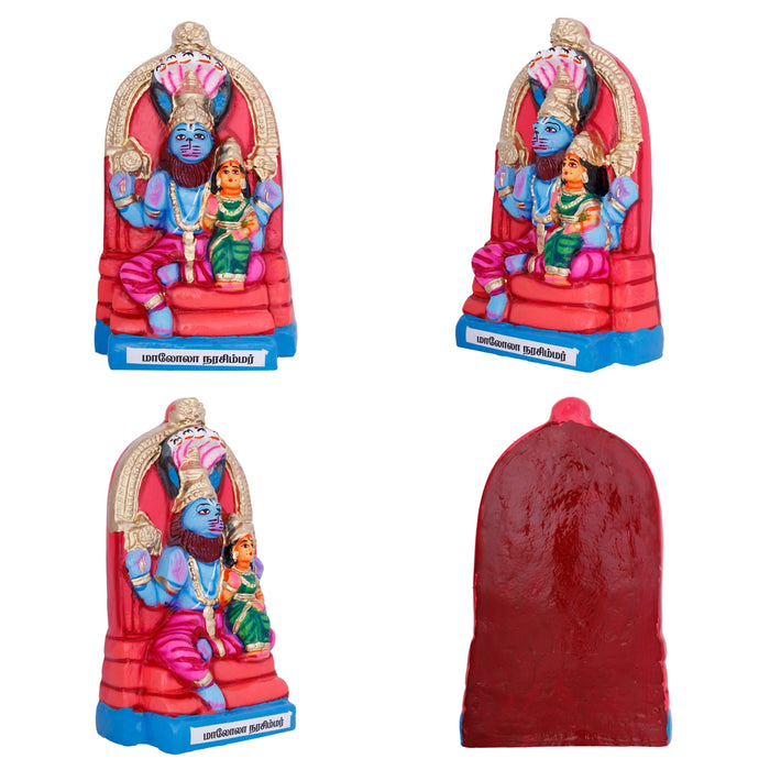 Nava Narasimha Idol Paper Mache Golu Bommai Set- 10 X 6 Inches | Giri Golu Doll/Navaratri Gombe/Navratri Decor
