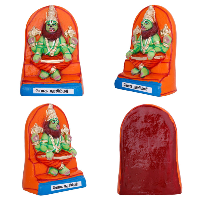 Nava Narasimha Idol Paper Mache Golu Bommai Set- 10 X 6 Inches | Giri Golu Doll/Navaratri Gombe/Navratri Decor