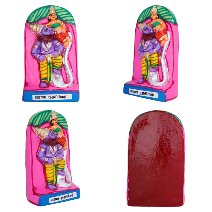 Nava Narasimha Idol Paper Mache Golu Bommai Set- 10 X 6 Inches | Giri Golu Doll/Navaratri Gombe/Navratri Decor