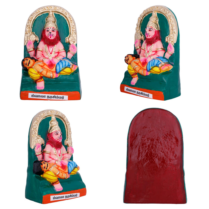 Nava Narasimha Idol Paper Mache Golu Bommai Set- 10 X 6 Inches | Giri Golu Doll/Navaratri Gombe/Navratri Decor