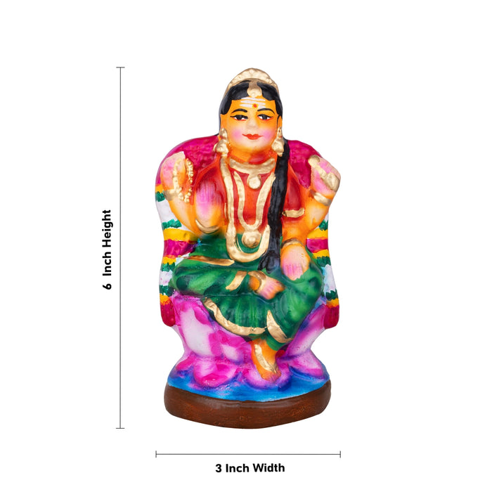 Balambigai Clay Golu Bommai - 6 x 3 Inches | Giri Golu Doll/ Navaratri Kolu Bomma/ Gombe