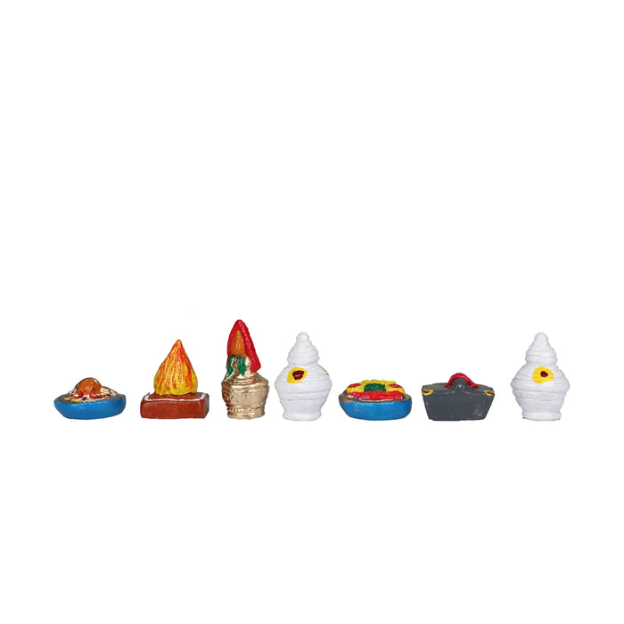 Kalyanam Clay Golu Bommai Set - 10 x 8 Inches | Giri Golu Doll/ Navaratri Golu Bomma/Gombe/Bommai