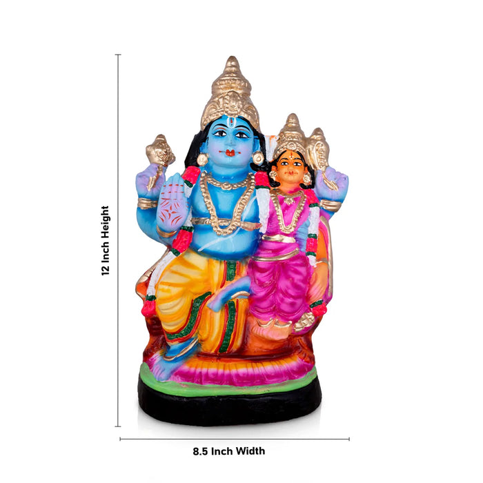 Lakshmi Narayanan Paper Mache Golu Bommai - 12 x 8.5 Inches | Giri Golu Doll/ Navaratri Golu Bomma/Gombe/Bommai