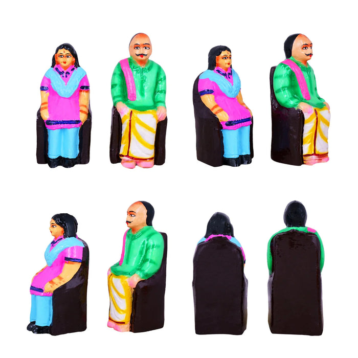 Doctor Clay Golu Bommai Set - 7 x 3 Inches | Giri Golu Doll/ Navaratri Golu Bomma/Gombe/Bommai