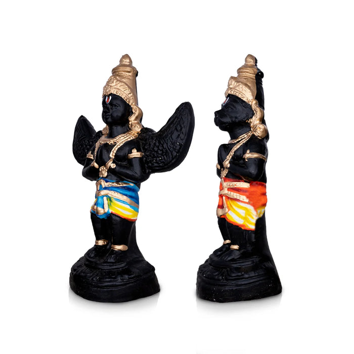 Garudan Hanuman Clay Golu Bommai Pair - 14 x 8.5 Inches | Giri Golu Doll/ Navaratri Golu Bomma/Gombe/Bommai