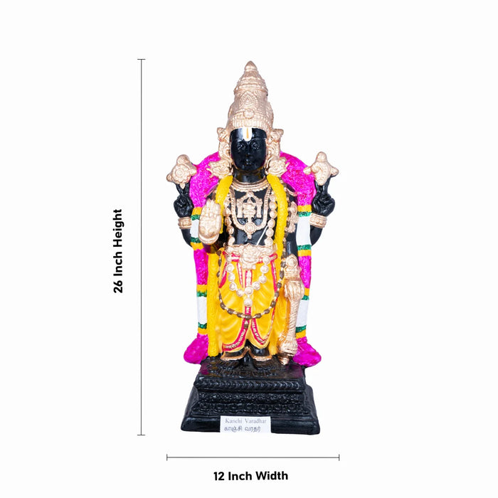 Kanchi Varadharaja Perumal Thayar Paper Mache Golu Bommai Pair - 26 x 12 Inches | Giri Golu Doll