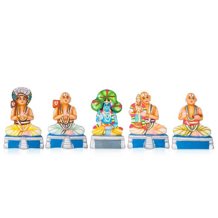 Azhwargal Paper Mache Golu Bommai Set - 11 x 7 Inches | Giri Golu Doll/ Navaratri Golu Bomma/Gombe/Bommai