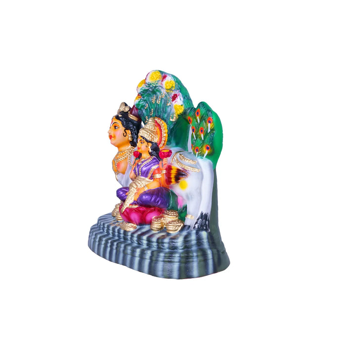 Karpaga Virutcham Kamadhenu Paper Mache Golu Bommai - 16 x 12 Inches | Giri Golu Doll/ Navaratri Golu Bomma