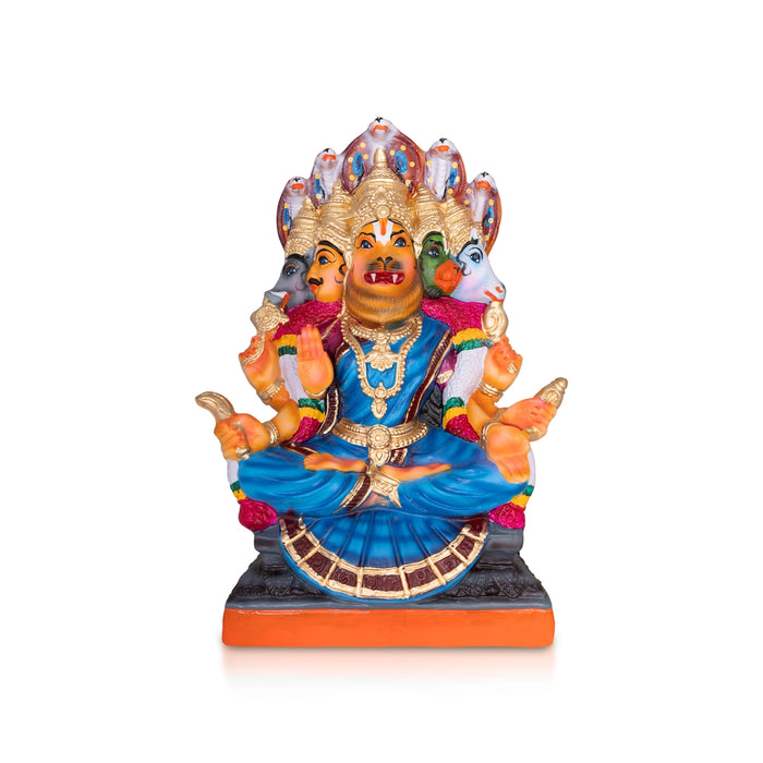 Viswaroopa Lakshmi Narasimha Idol Paper Mache Golu Bommai- 21 X 18 Inches | Navaratri Golu Gombe/Giri Golu Doll