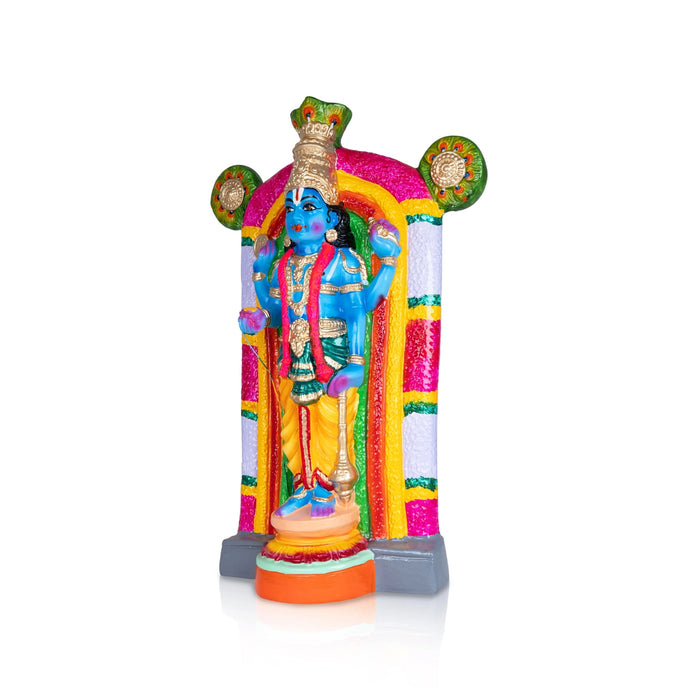 Guruvayurappan Idol Paper Mache Golu Bommai- 20 X 13 Inches | Navaratri Golu Gombe/Giri Golu Doll/Navratri Decor