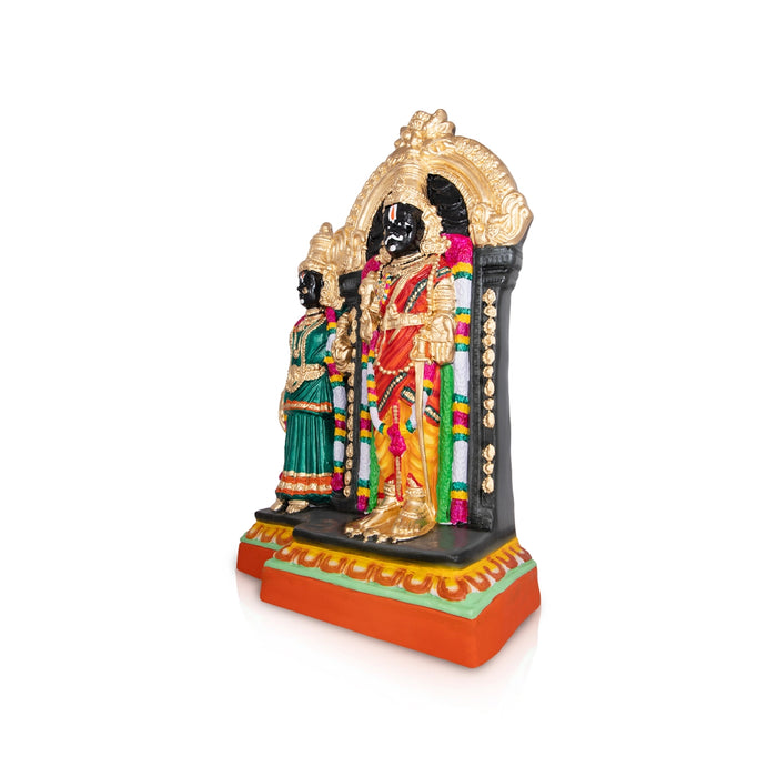 Parthasarathy Perumal Thayar Paper Mache Golu Bommai - 23 X 14 Inches | Navaratri Golu Gombe/ Giri Golu Doll