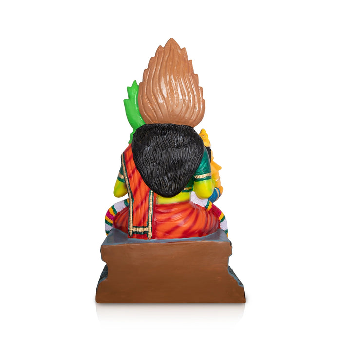 Kamakshi Idol With Ayyappan Statue Paper Mache Golu Bommai - 23 X 12.5 Inches | Giri Navaratri Golu Doll