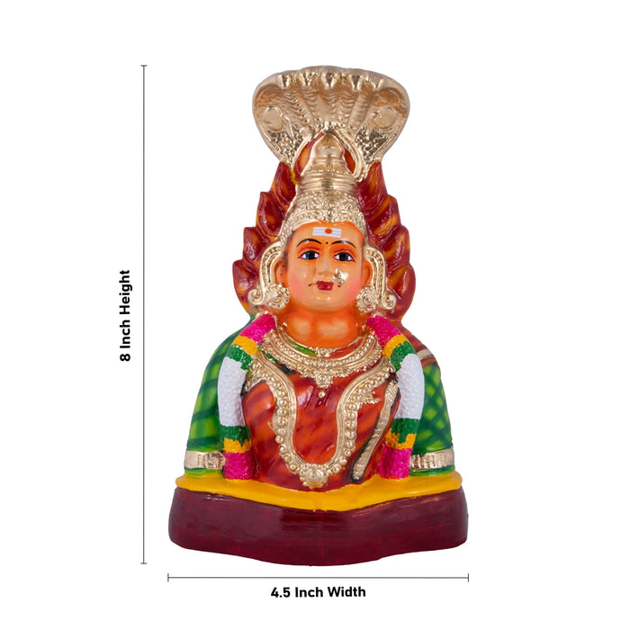 Paadi Karumariamman Paper Mache Golu Bommai - 8 x 4.5 Inches | Giri Golu Doll/ Navaratri Golu Bomma/Gombe/Bommai