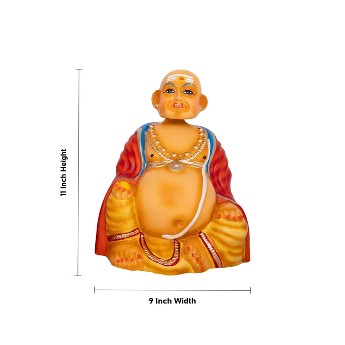 Thatha Patti Paper Mache Golu Bommai Pair - 11 X 9 Inches | Giri Golu Doll/ Navaratri Gombe/ Navratri Decor