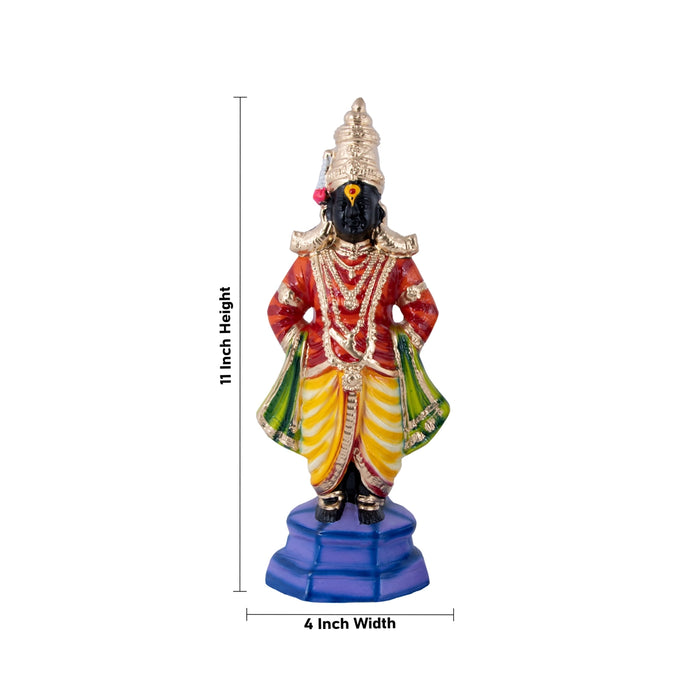 Vitthal Rukmini Paper Mache Golu Bommai Pair - 11 x 4 Inches | Giri Golu Doll/ Navaratri Golu Bomma/Gombe/Bommai